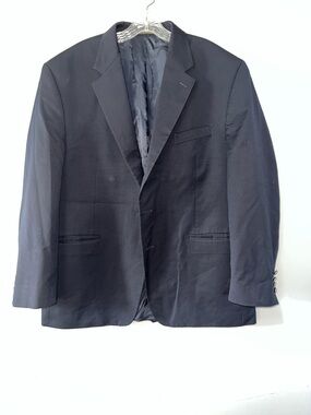 Michael Kors Men's Black Single-Breasted Sport Coat with Notch Lapel